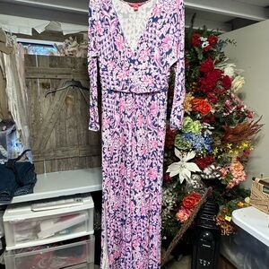 Lilly Pulitzer Pink and Blue Floral Dress